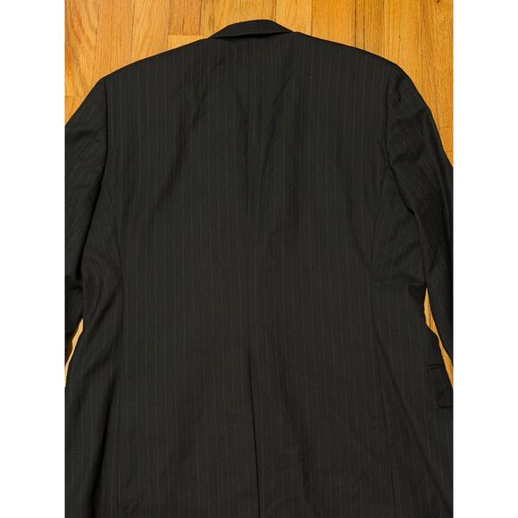 Brooks Brothers Fitzgerald Wool Navy Blue Striped Blazer Loro Piana USA 41R 40R - Picture 6 of 6